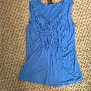 Ruffled front tank top